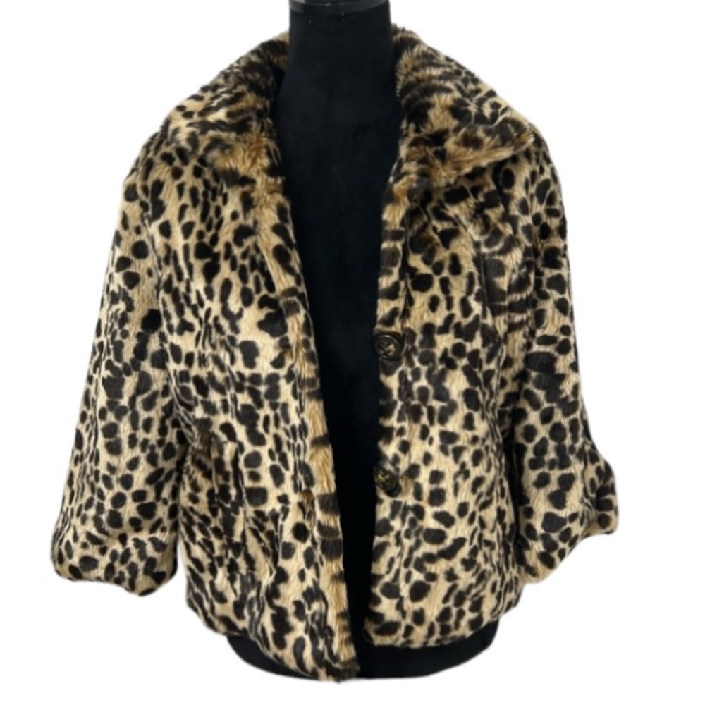 Charlotte Russe leopard faux fur jacket